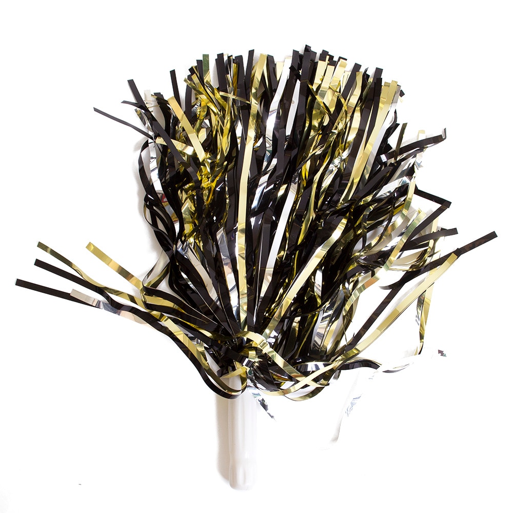 Ducks Spirit, MCM Group, Black, Pom Poms & Beads, Sports, Football, School Colors, Plastic Handle, 748933